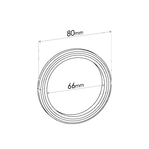 Spiral Wound Ring Gasket - ID 66mm, OD 80mm, THK 5mm, SPIRAL image