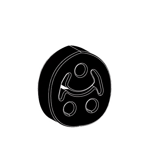 Redback Exhaust Rubber for Toyota Rav4 (06/1994 - 06/2000), Spacia (01/1998 - 08/2002), Tarago (09/1990 - 02/2006), Celica (02/1994 - 10/1995),... image