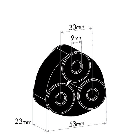 Redback Exhaust Rubber for Toyota Hilux (08/1997 - 07/2005), Camry (08/1997 - 09/2002), Town Ace (04/1992 - 01/1997), Tarago (09/1990 - 08/2000) image