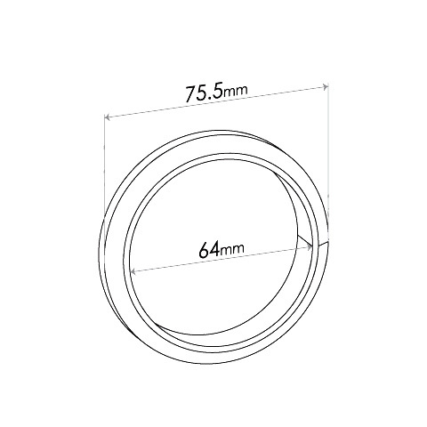 Double Taper Ring Gasket - ID 64mm, OD 75.5mm, THK 15mm, FIBRE image