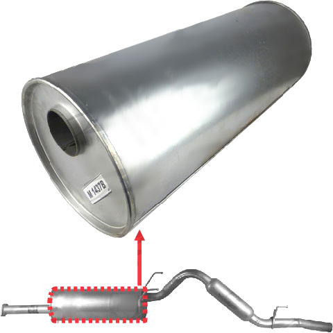 8" Round, 20" Long, 2", O/O R, T-Flow Bull Tube, Mild image