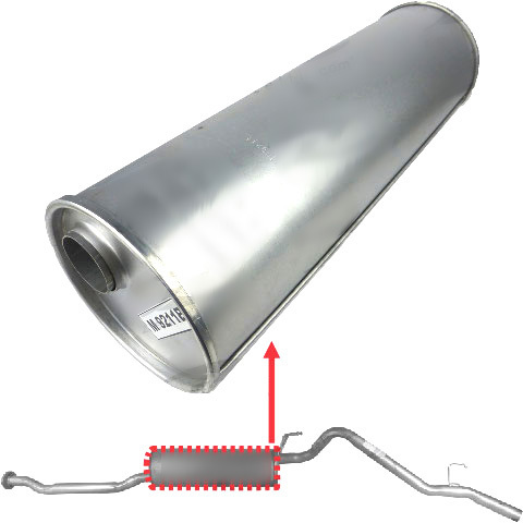 6" Round, 16" Long, 2 1/4", O/O , Chambered, Mild image