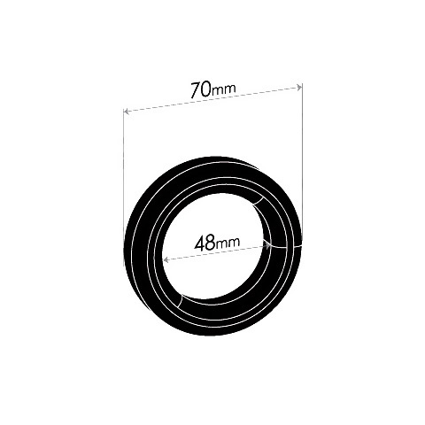 Redback Exhaust Rubber for Volvo 140 (08/1966 - 08/1975), 260 (08/1974 - 07/1982), 240 (08/1974 - 07/1985), 164 (08/1968 - 07/1974) image