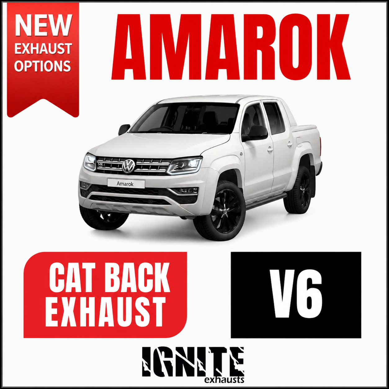 Volkswagen Amarok V6 TD MY17 on 3" Cat Back Exhausts