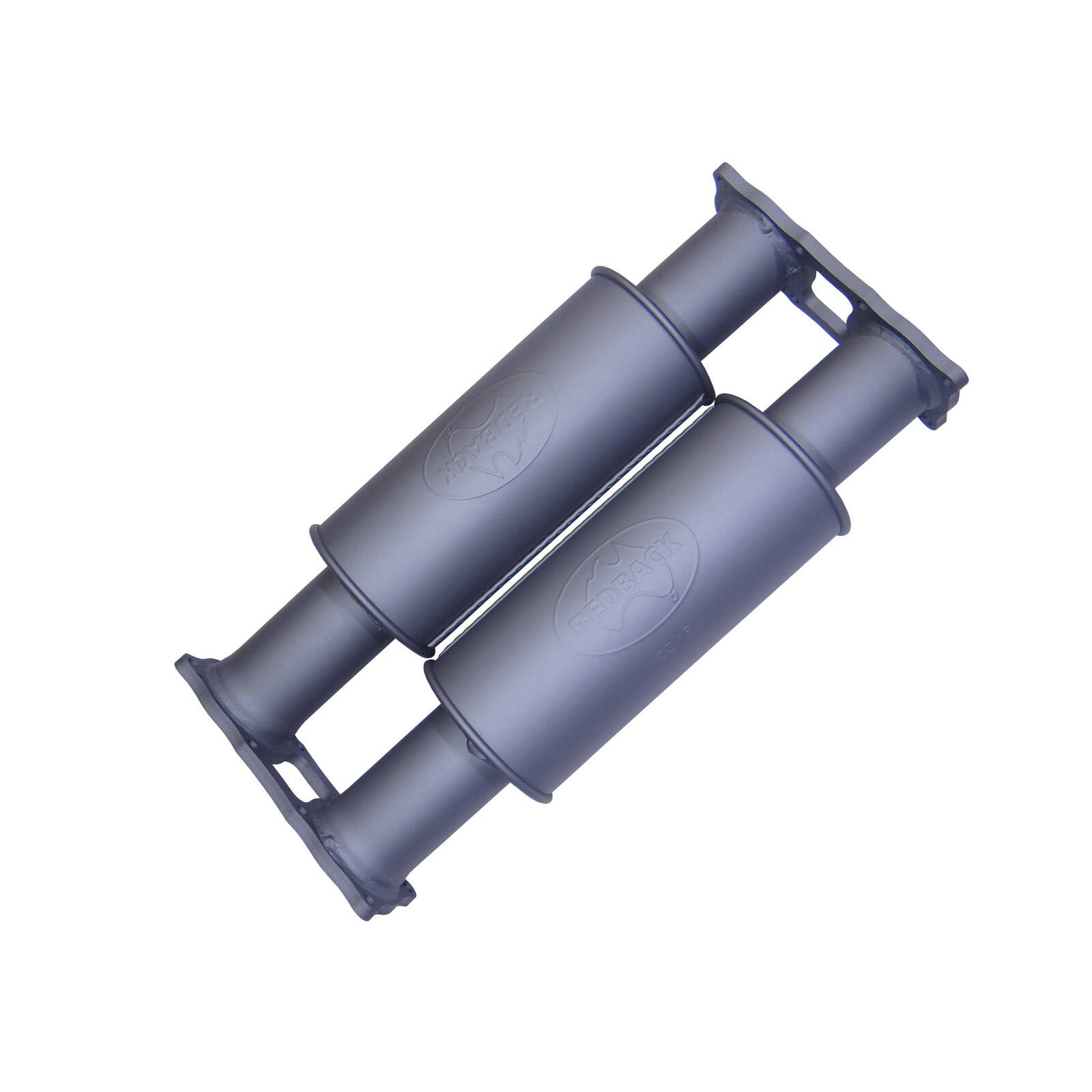 Redback Extreme Duty Twin Centre/Centre 5" Round Resonator Muffler Assembly image