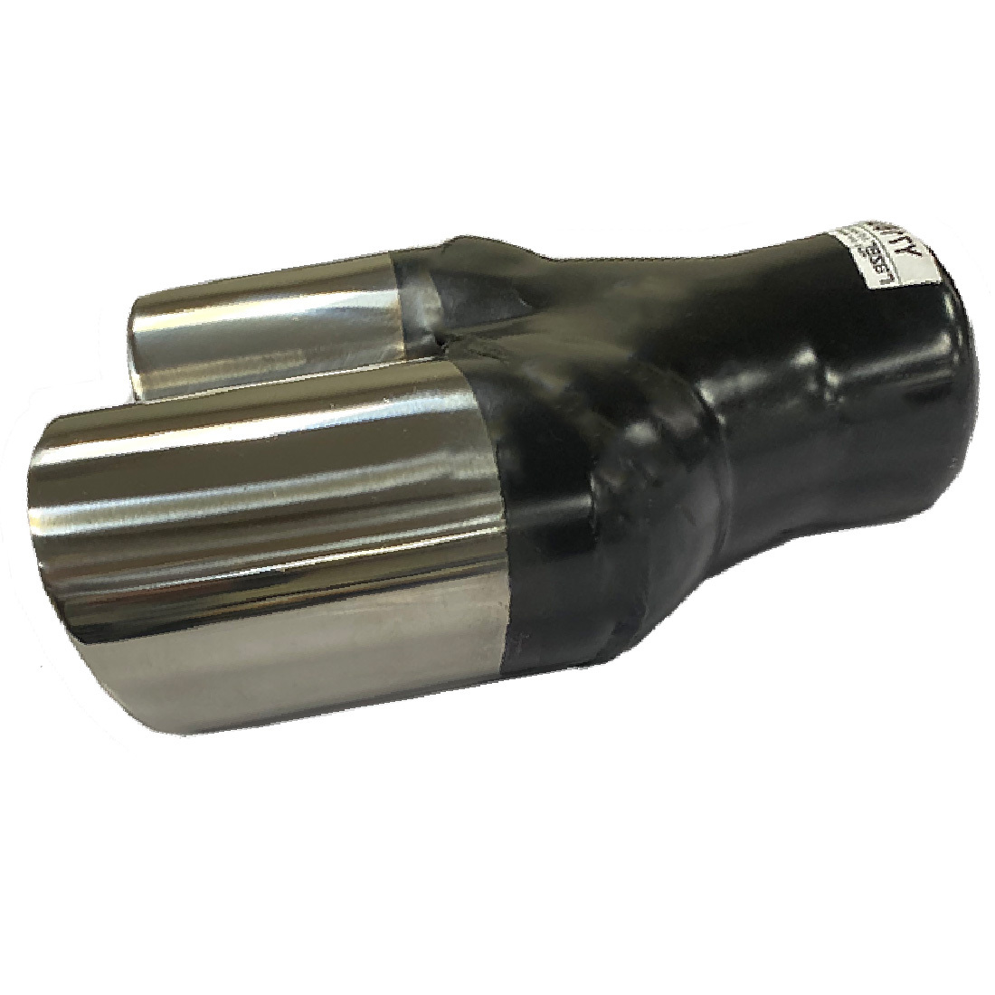 Angle Cut Inner Cone Dual 3" Exhaust Tip Right Hand Tapered Polished Finish image