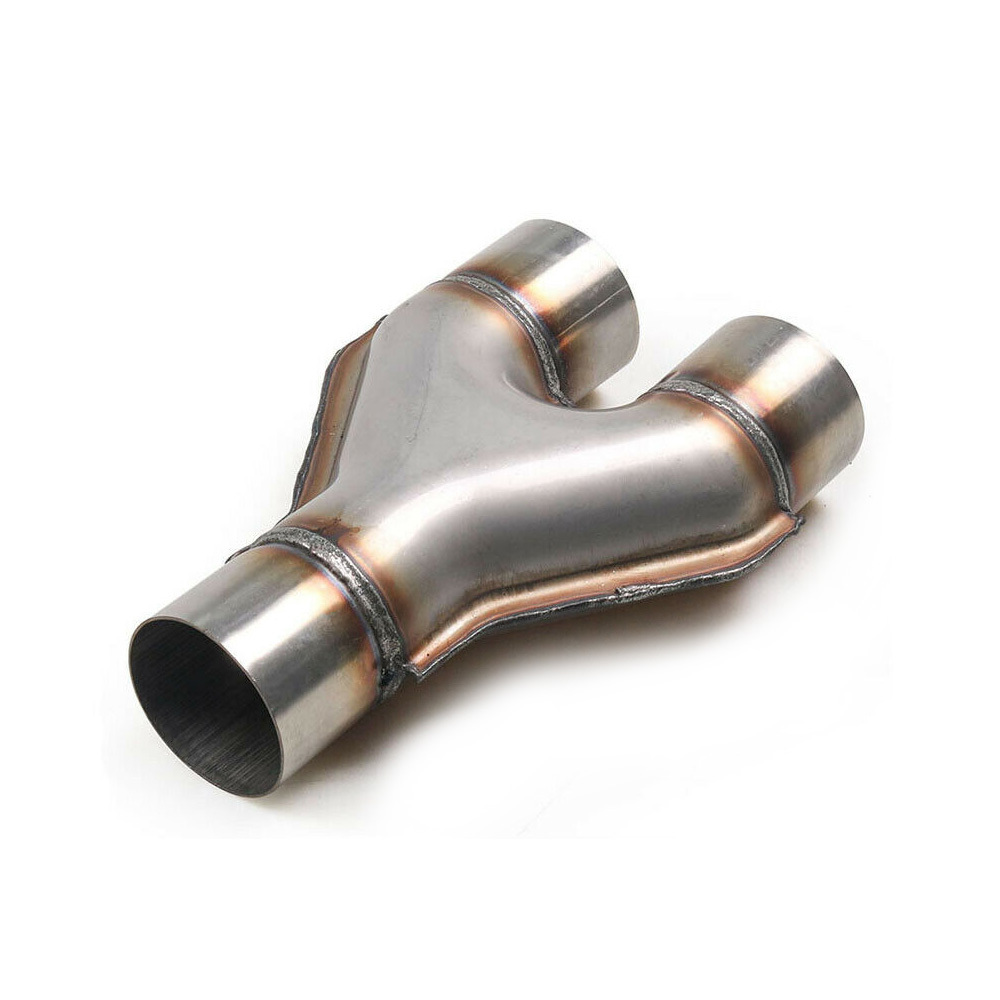 Y-PIPE SINGLE 3" Inlet  (76MM) IN TWIN 3" (76MM) Outlet 409 Stainless Steel image