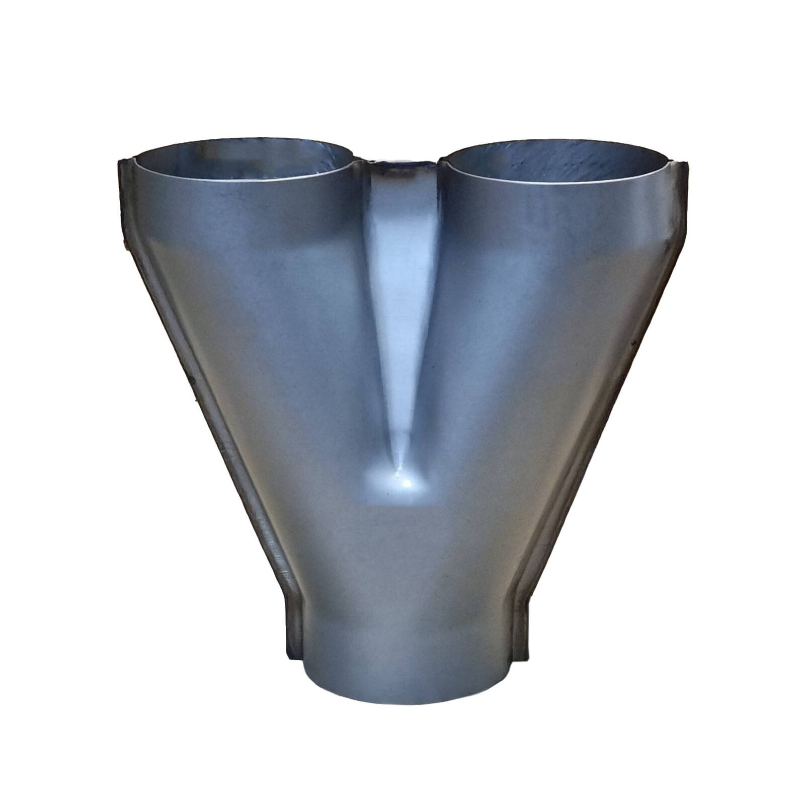 4" Y-PIPE SINGLE 4" IN 4" X 2 OUT 409 Stainless Steel image