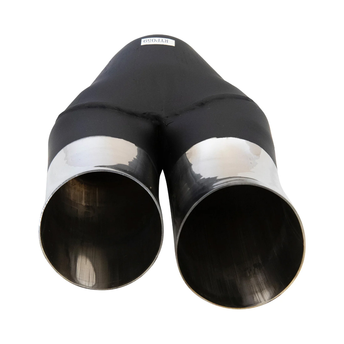 Dump Cut Tip Dual 3" Exhaust Tip Right Hand Stepped Polished Finish image
