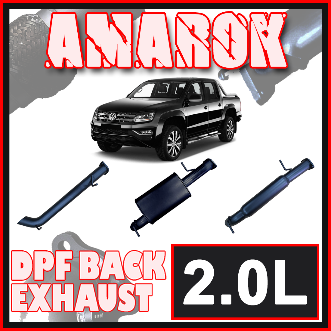 Volkswagen Amarok Exhaust 2.0L DPF Model 3" Systems image