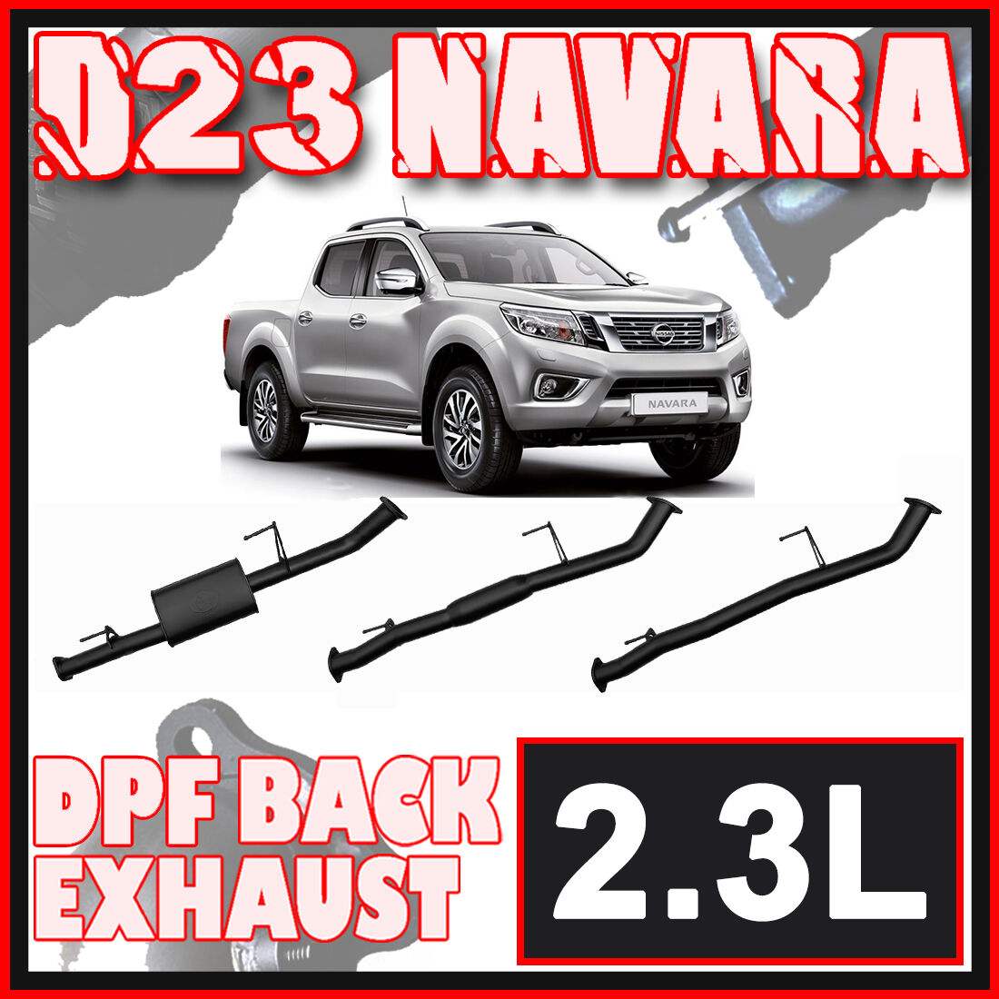 Nissan D23 Navara Exhaust NP300 3" Systems image