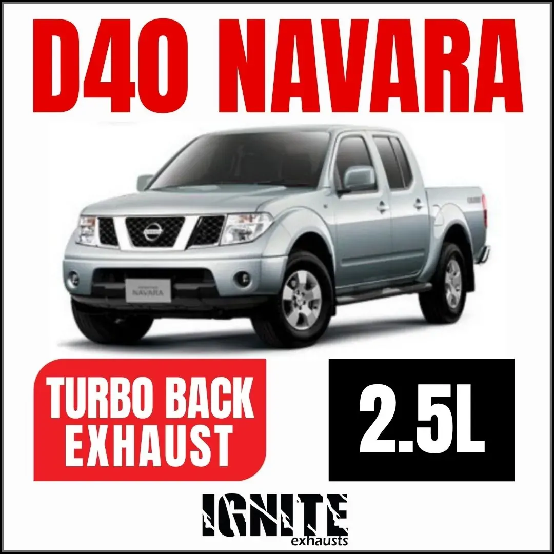 Nissan D40 Navara Exhaust 2.5L Manual Turbo Back 3" Systems
