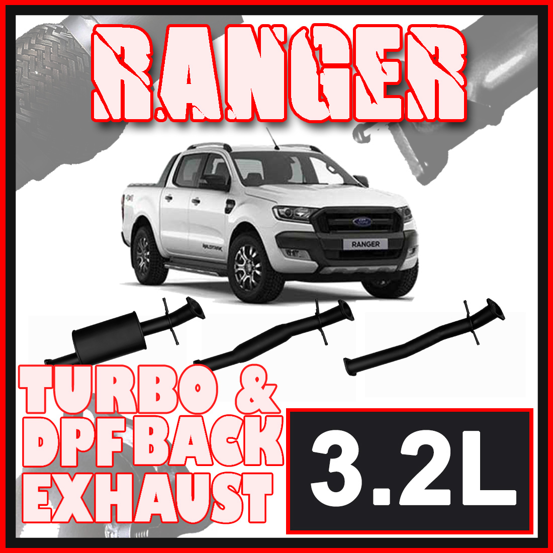 Ford Ranger PX/PX2/PX3 3.2L DPF Model Ignite Exhaust image