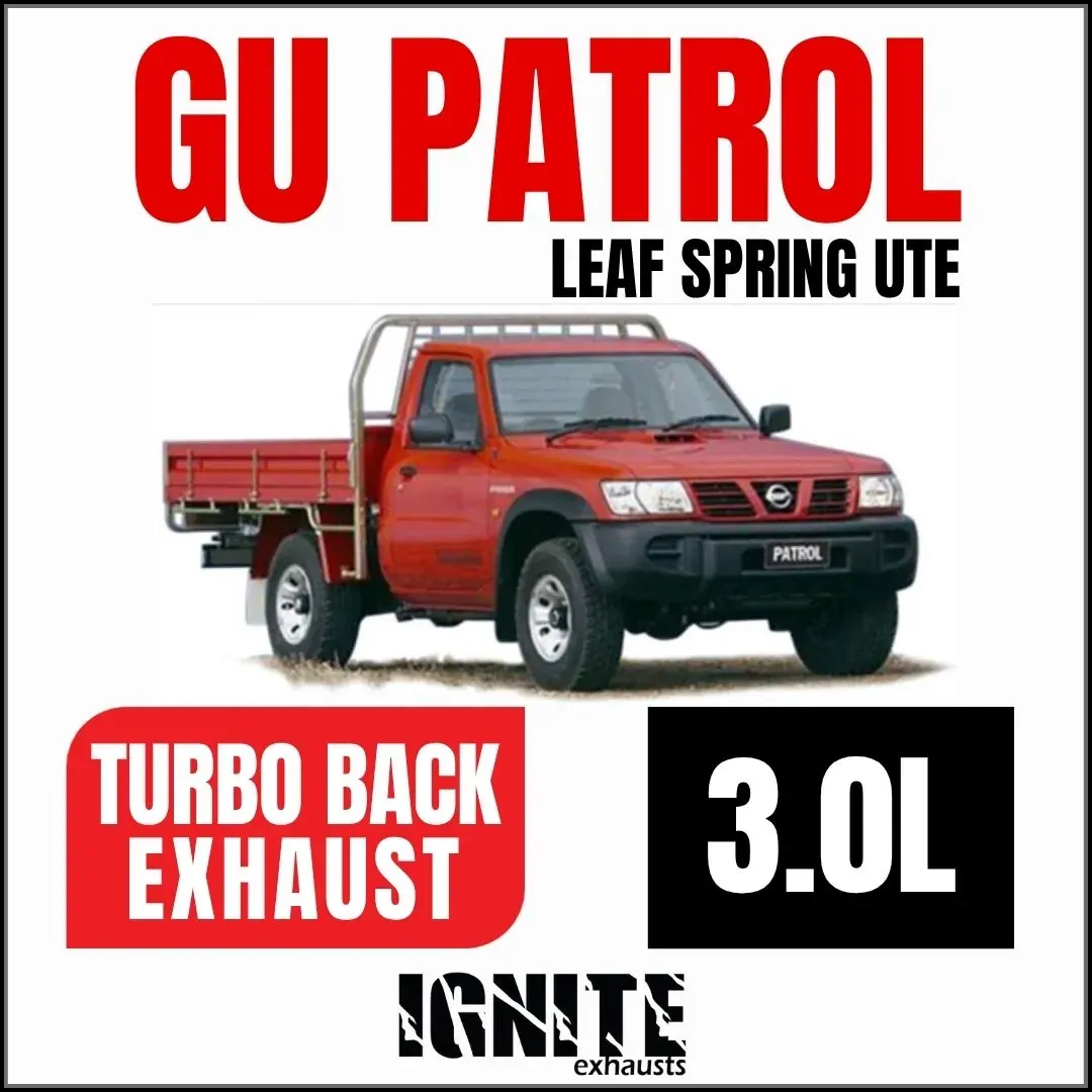 Nissan GU Patrol Exhaust Leaf Spring Ute 3L 3" Inch Systems