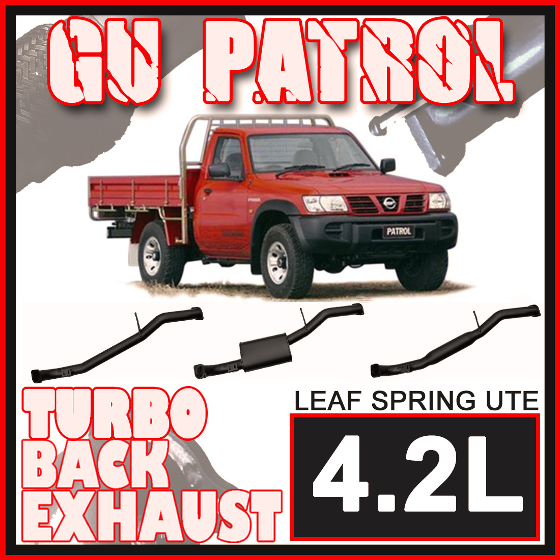 Nissan Patrol GU Leaf Spring Ute 4.2L Ignite Exhaust image