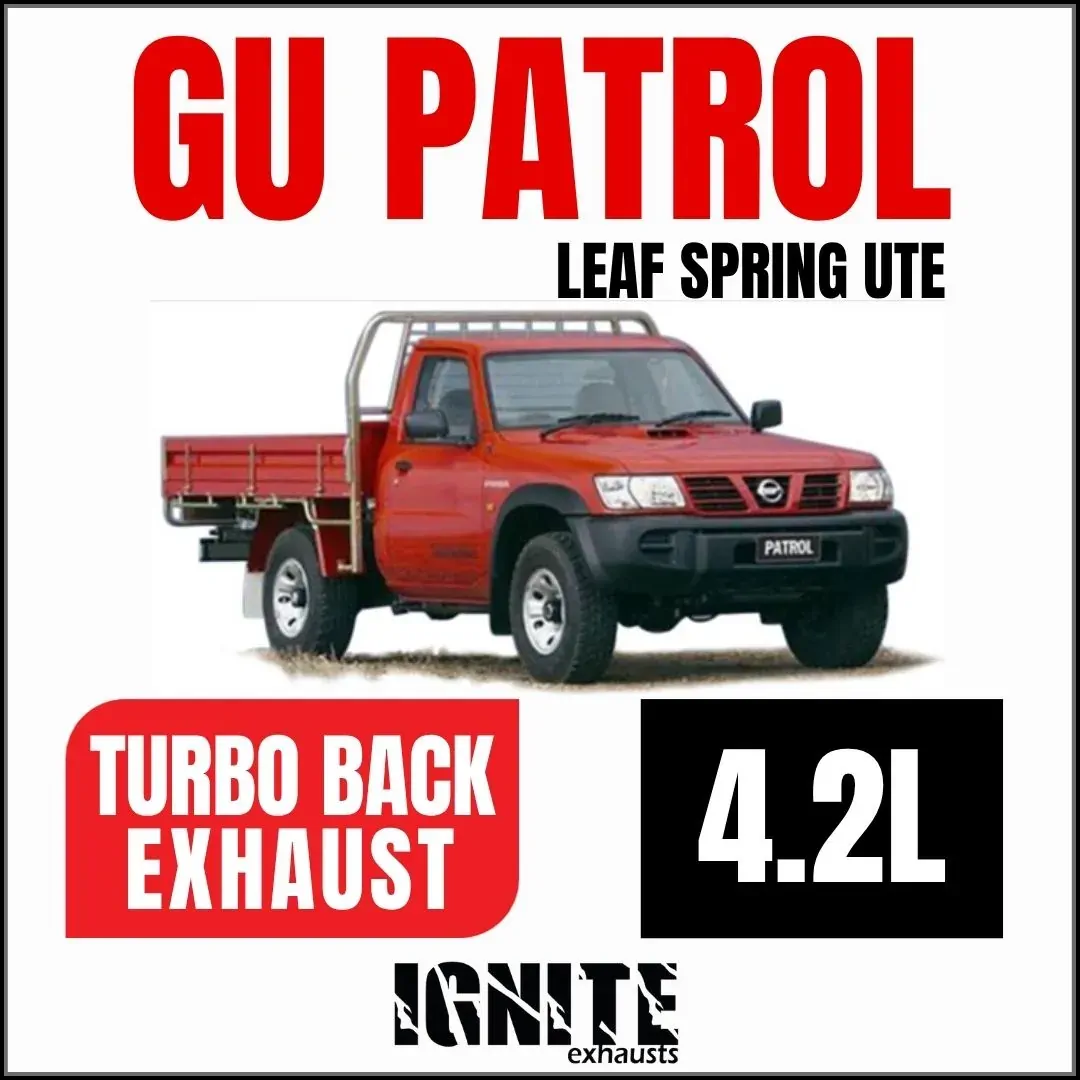 Nissan GU Patrol Exhaust Leaf Spring Ute 4.2L 3" Inch Systems