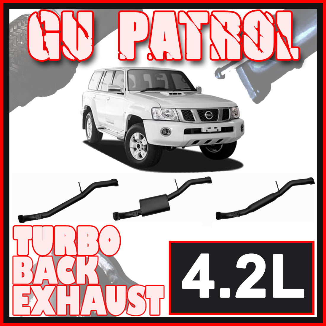 Nissan GU Patrol Exhaust Wagon 4.2L 3" Inch Systems image