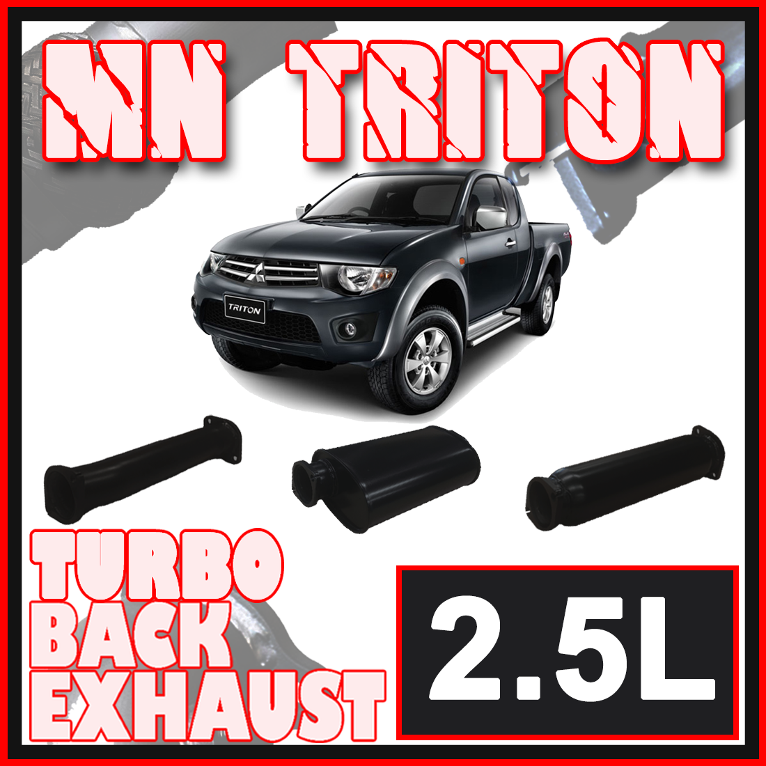 Mitsubishi MN Triton 2.5L 3" Turbo Back Systems image