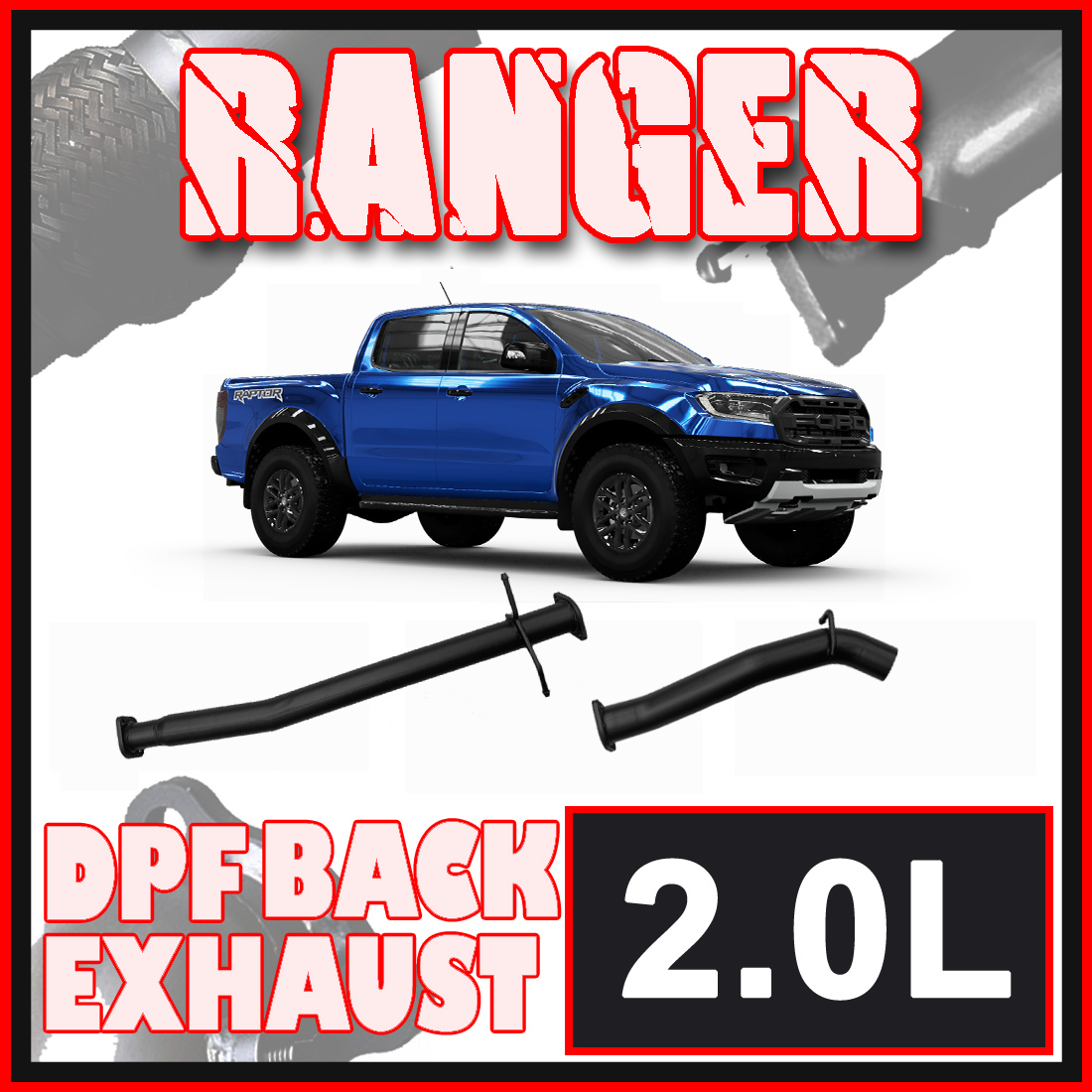 Ford Ranger Exhaust Raptor 2.0L DPF Back Systems image