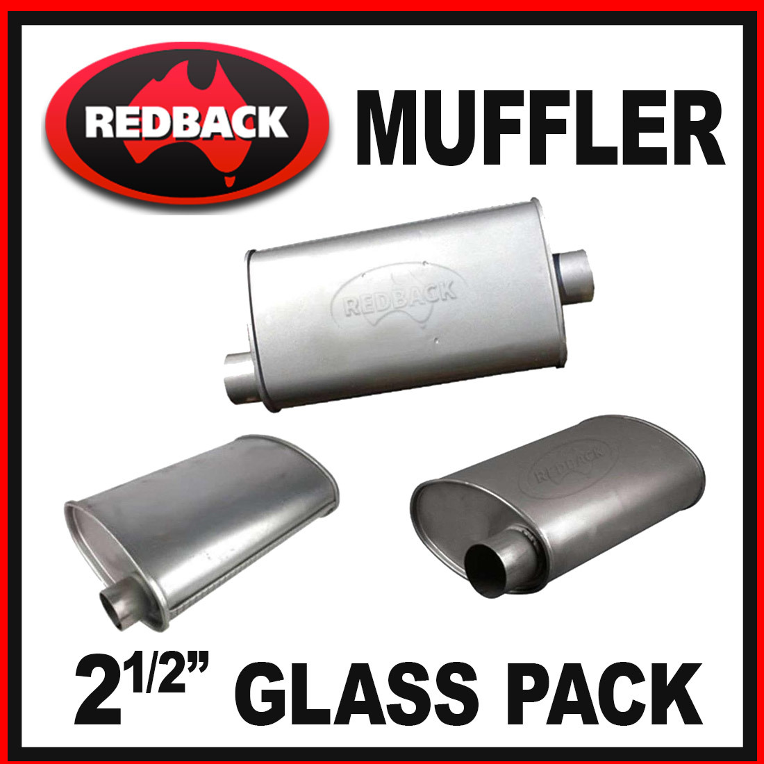 Redback 2 1/2" Glass Pack Muffler image