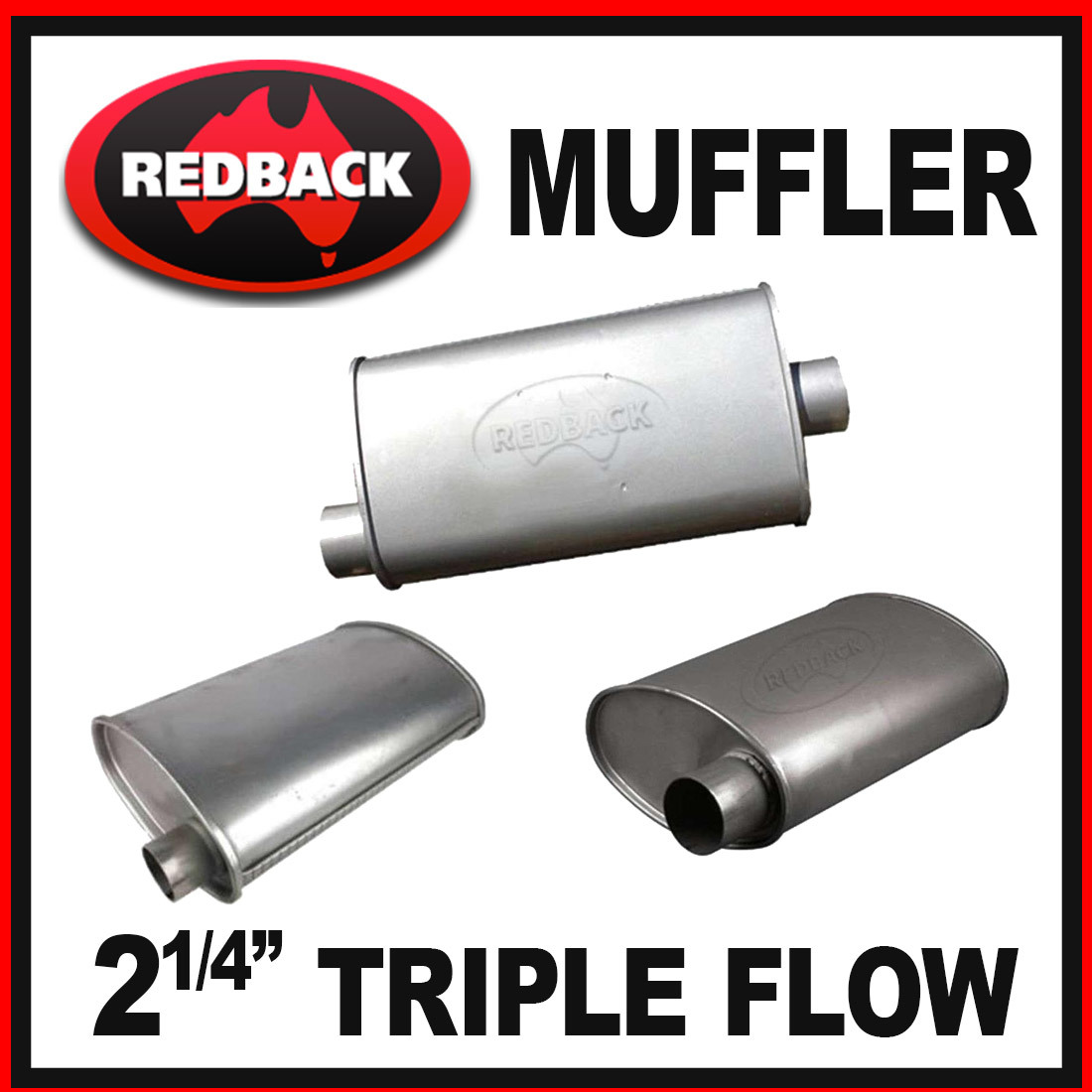 Redback 2 1/4" Triple Flow Muffler image