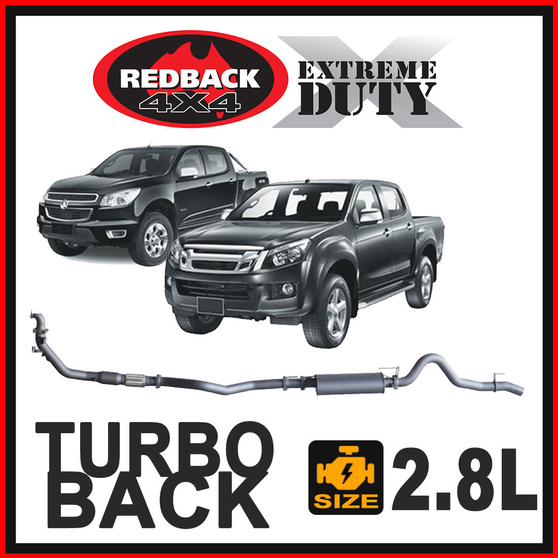 Holden Colorado RG 2.8L 2016 - Current Redback Extreme Duty Exhaust image