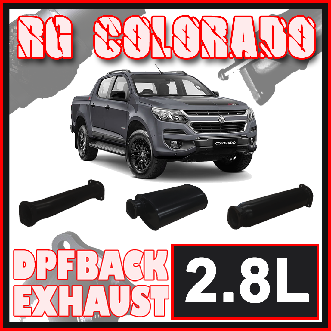 Holden RG Colorado Exhaust 2.8L DPF Back 3" Systems image