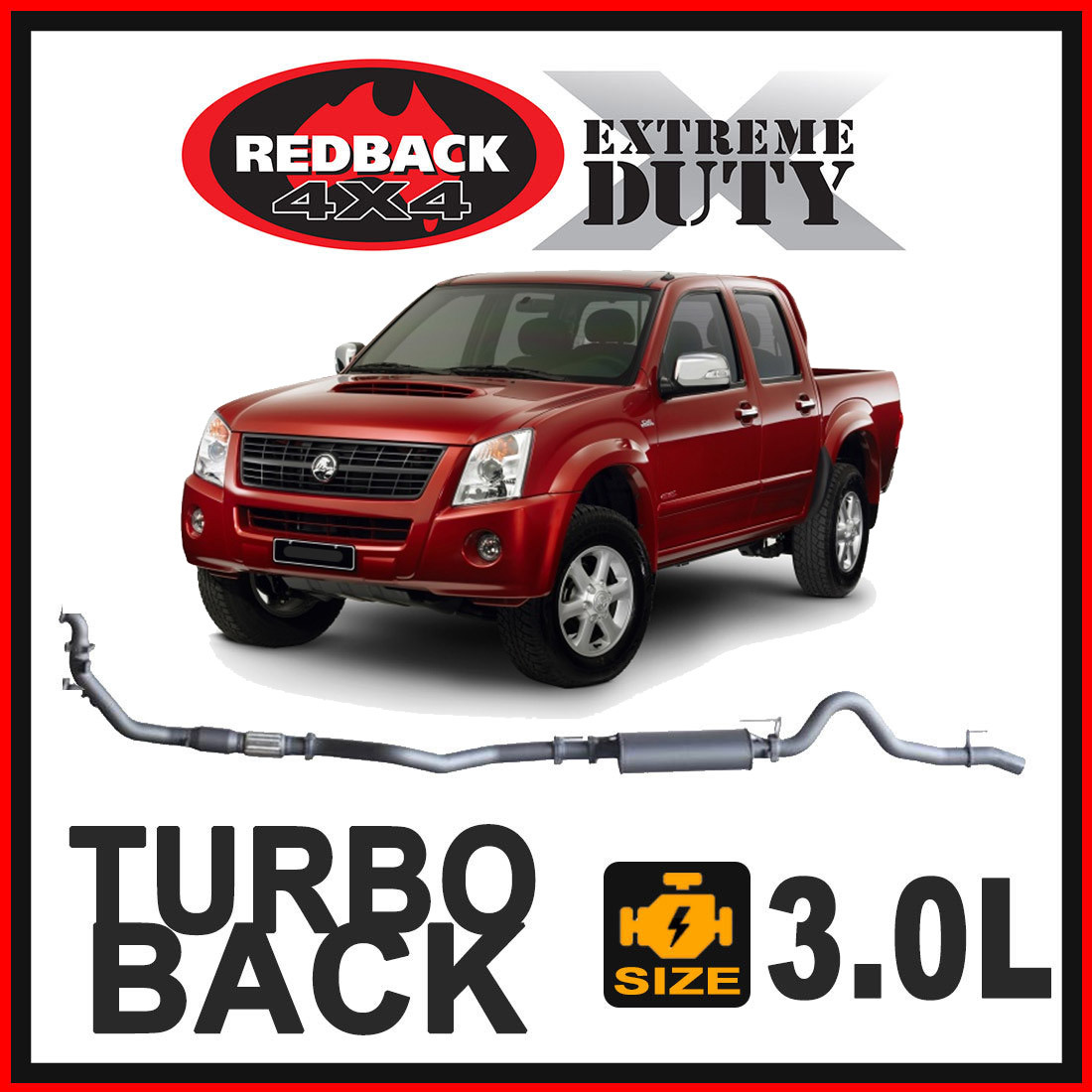 Holden Rodeo RA 3L 2007 - 2008 Redback Extreme Duty Exhaust image