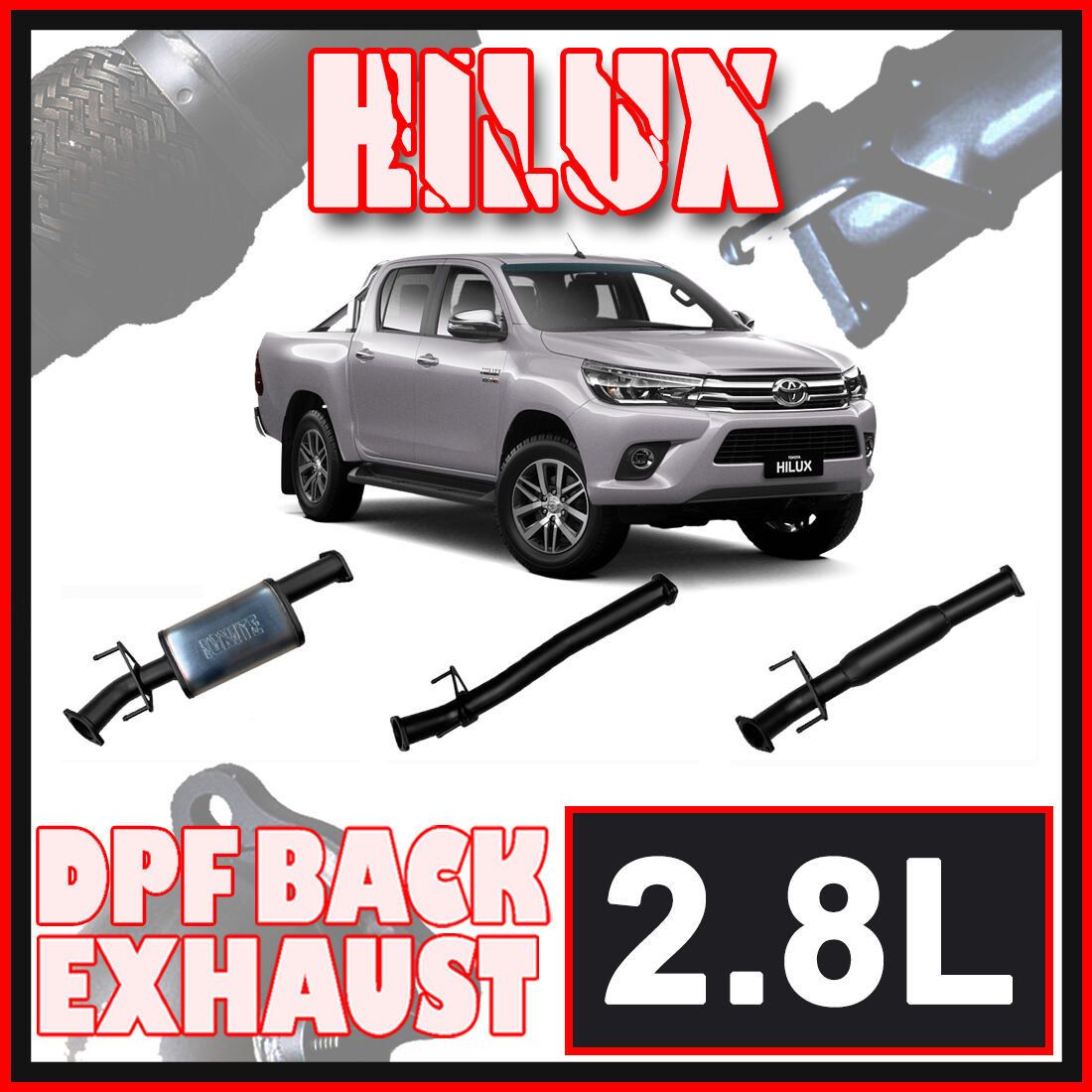 Toyota Hilux Exhaust 2.8L DPF Back Systems image