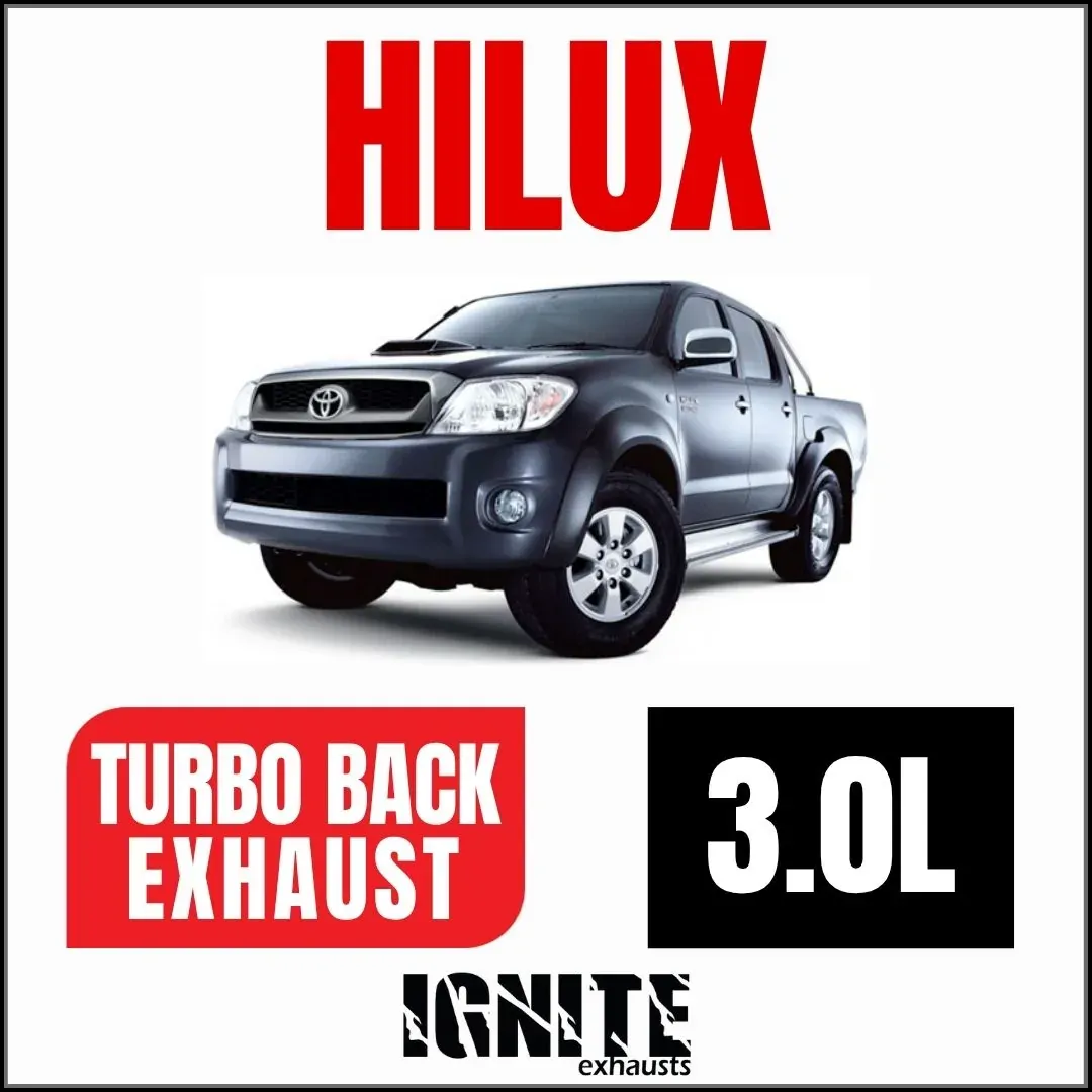 Toyota Hilux Exhaust 3L D4D 3" Turbo Back Systems
