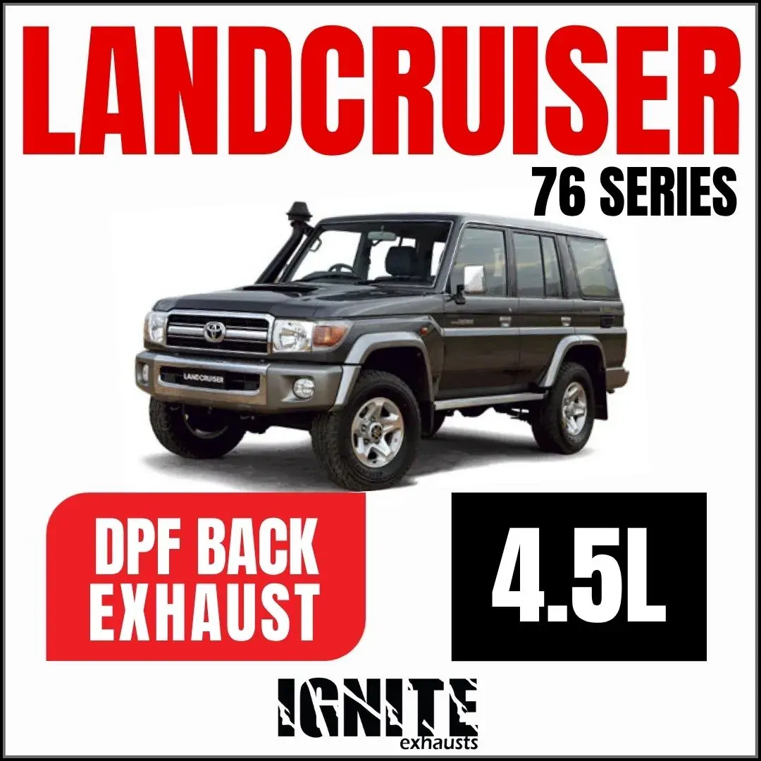 Toyota Landcruiser Exhaust 76 Series Wagon 3" DPF Back Systems