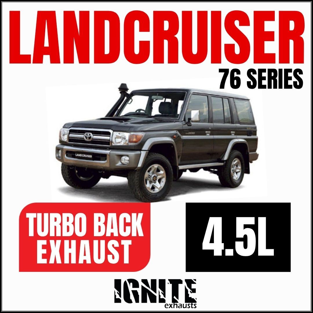 Toyota Landcruiser Exhaust 76 Series Wagon 3" Turbo Back Offroad Systems image