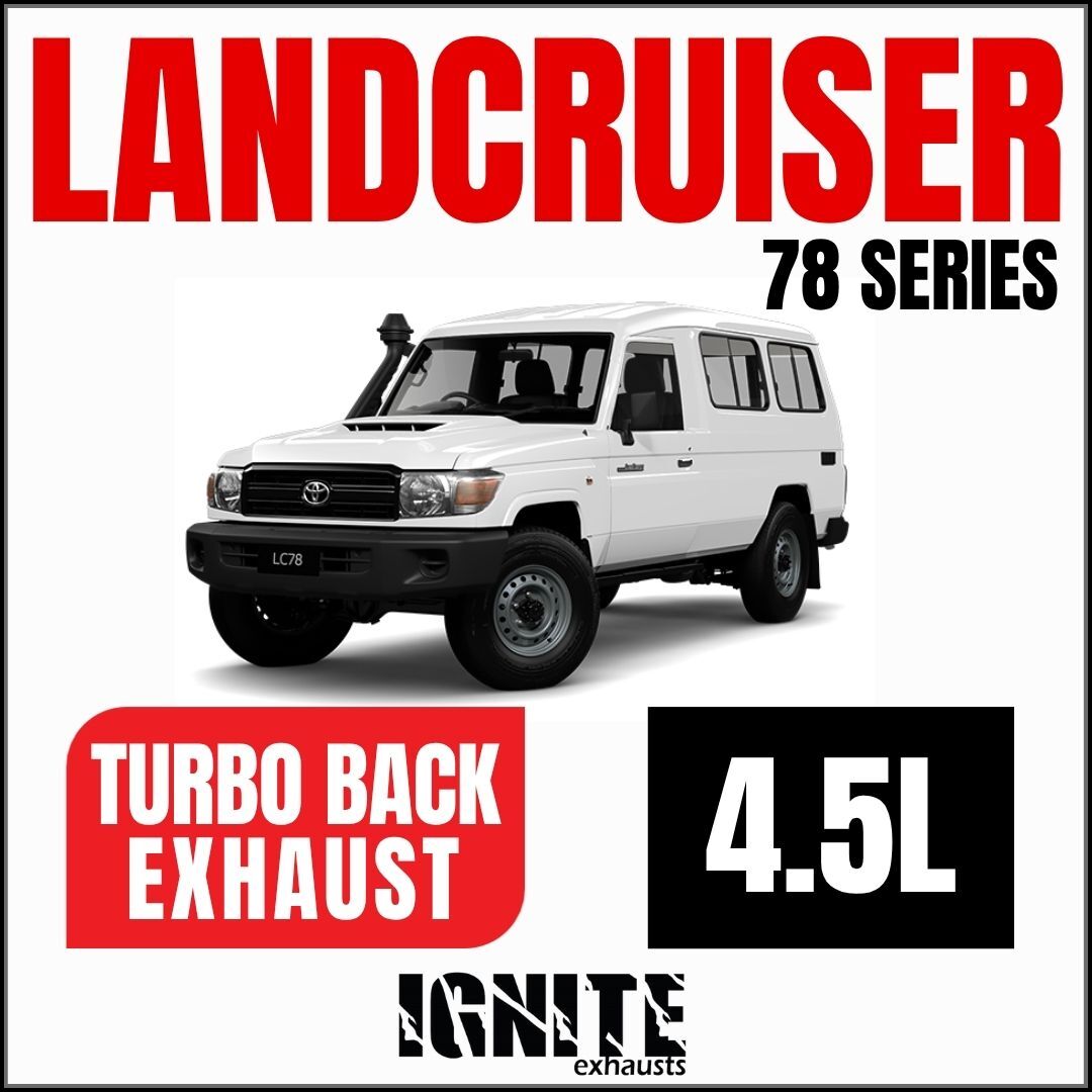 Toyota Landcruiser Exhaust 78 Series Troop Carrier 3" Turbo Back Systems image