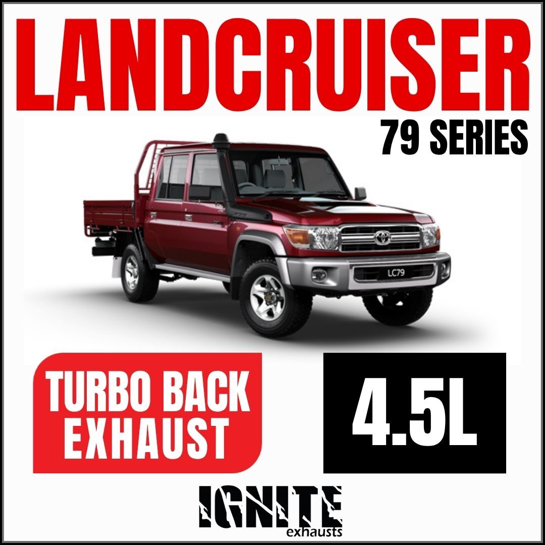 Toyota Landcruiser Exhaust 79 Series Dual Cab 3" Turbo Back Systems image