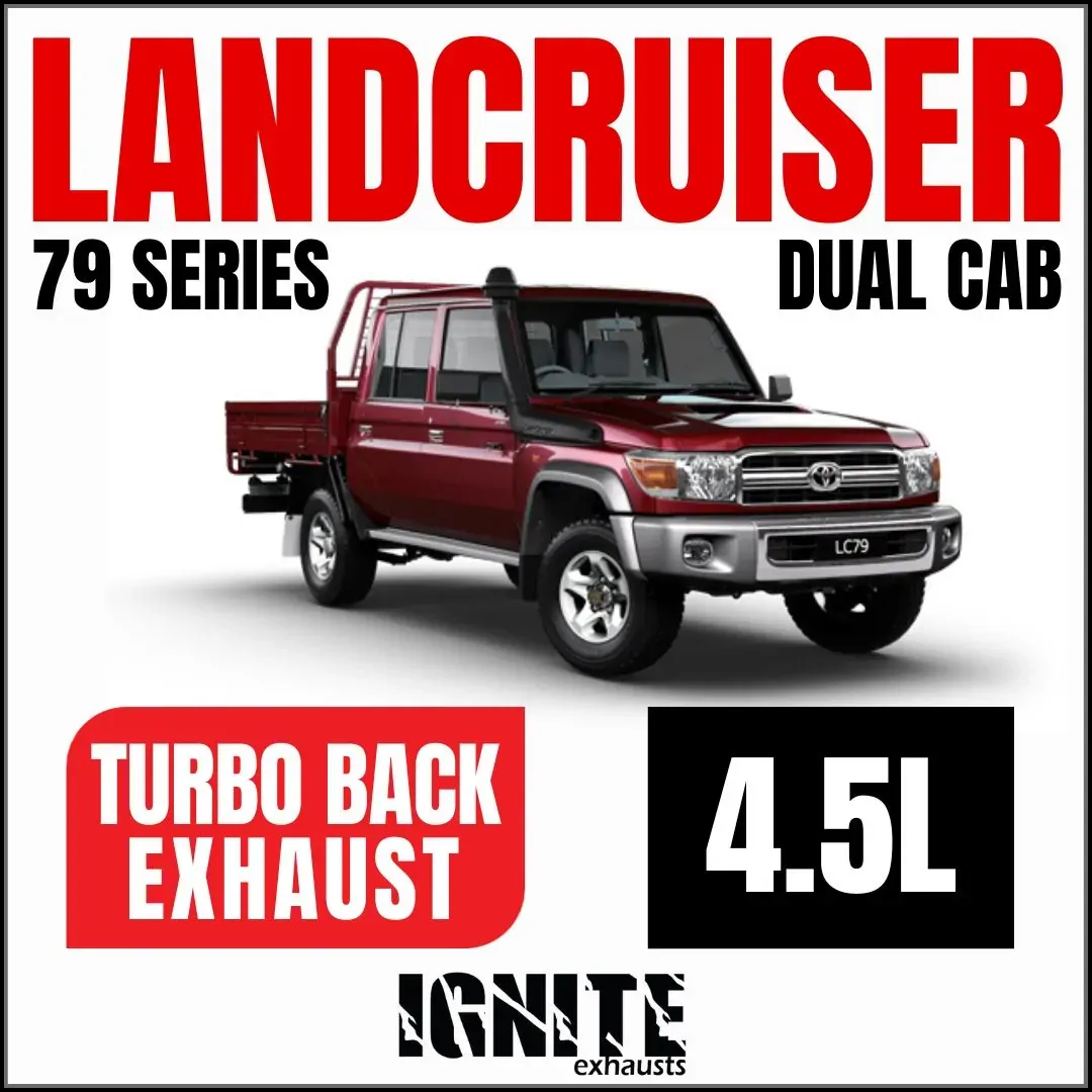 Toyota Landcruiser Exhaust 79 Series Dual Cab 3" Turbo Back Systems