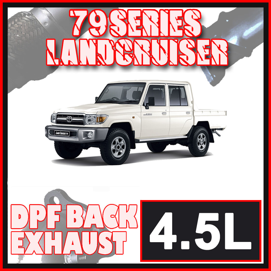 Toyota Landcruiser Exhaust 79 Series Dual Cab 3" & 3.5" DPF Back Systems image