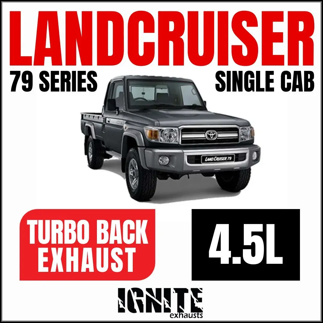 Toyota Landcruiser Exhaust 79 Series Single Cab 3" Turbo Back Systems