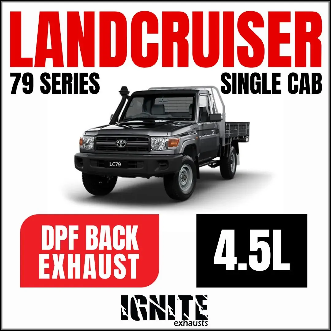 Toyota Landcruiser Exhaust 79 Series Single Cab 3" & 3.5" DPF  Back Systems