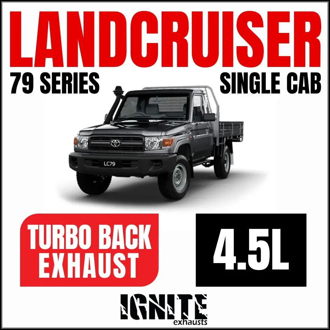 Toyota Landcruiser Exhaust 79 Series Single Cab 3" Turbo Back Offroad Systems image