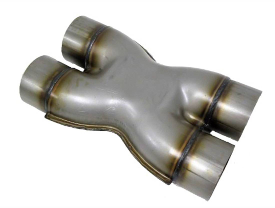 EXHAUST X PIPE SPORTS 409SS STAINLESS STEEL PRESSED STYLE MERGE 2.5