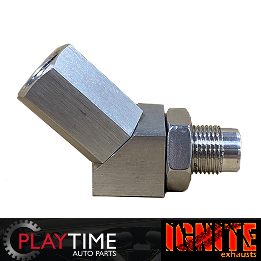 Oxygen O2 Sensor Adaptor 45 Degree Engine Check Light Removal Fix Cat