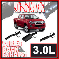Isuzu D-Max Exhaust 3L 2012 to 2016 3" Turbo Back Systems