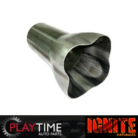 Collector Cone 4 into 1 - 51mm(2") In, 89mm(3.5") Out, 409 Stainless Steel