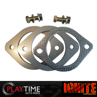 Universal 2 Bolt 2.5" Exhaust Flange Plate Set - Stainless Steel