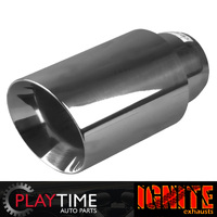 4" Exhaust Tip Double Walled / Angle Cut / Rolled In