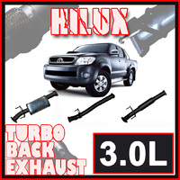 Toyota Hilux Exhaust 3L D4D 3" Turbo Back Systems